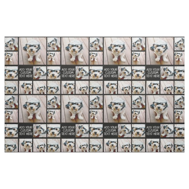 Use Your Favorite 8 photos - Black Fabric (Fat Quarter)