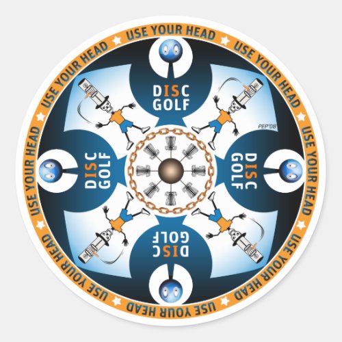 Use Your Head Classic Round Sticker