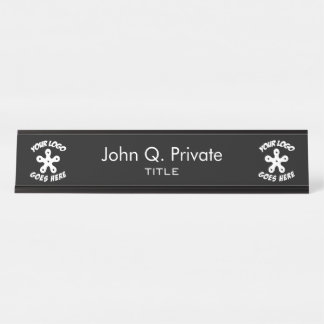 Use Your Own Custom Logo Desk Name Plate