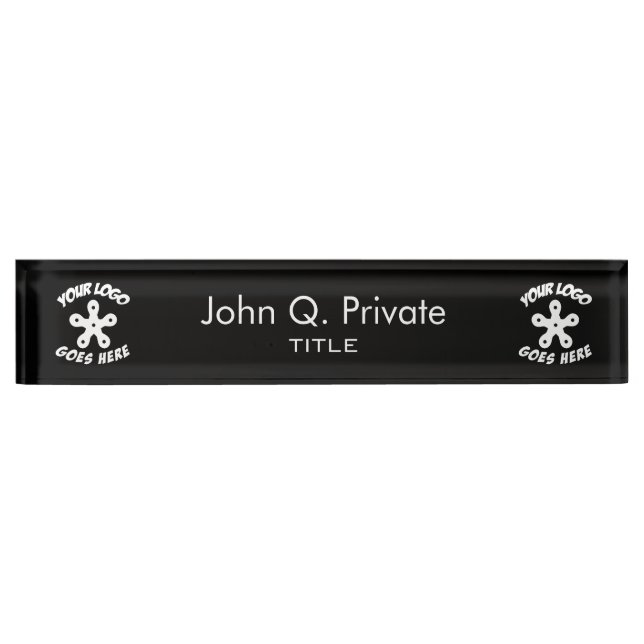 Use Your Own Custom Logo Desk Name Plate (Front)