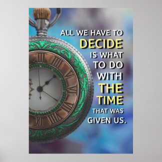 Use your Time Wisely Motivational Quote Poster