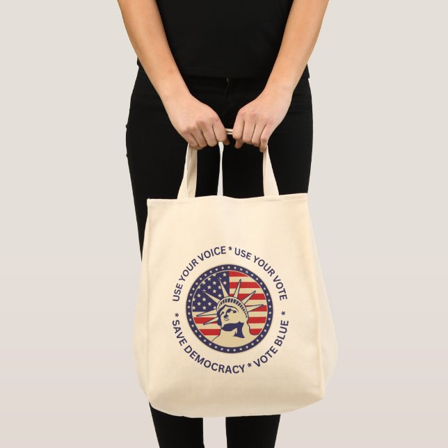 Use Your Vote Liberty Badge Tote Bag (Front (Product))