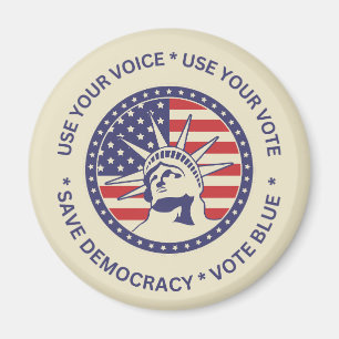 Use Your Vote Patriotic Liberty Badge Magnet