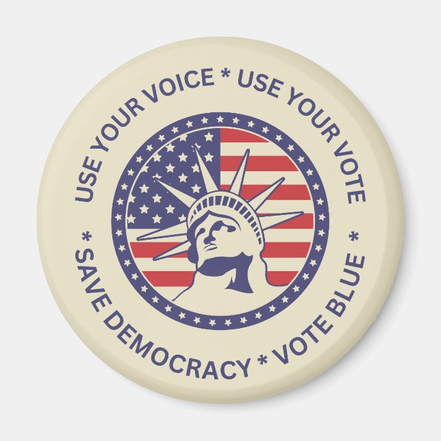 Use Your Vote Patriotic Liberty Badge  Magnet (Front)