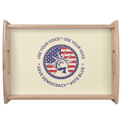 Use Your Vote Patriotic Liberty Badge  Serving Tray