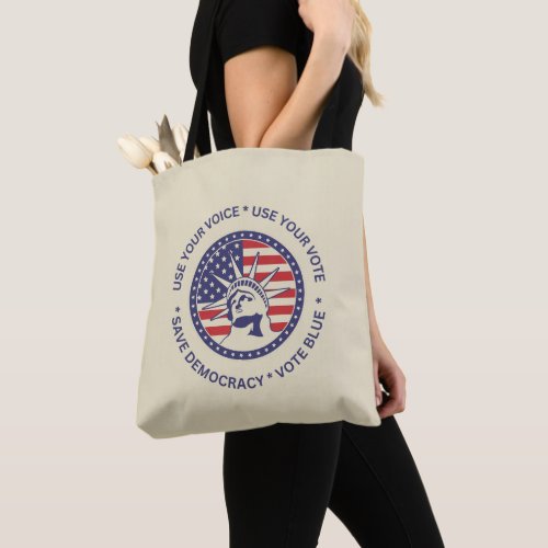 Use Your Vote Patriotic Liberty Badge Tote Bag