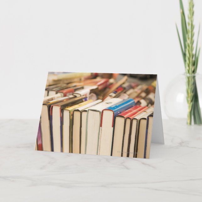 Used books at a rummage sale card (Front)