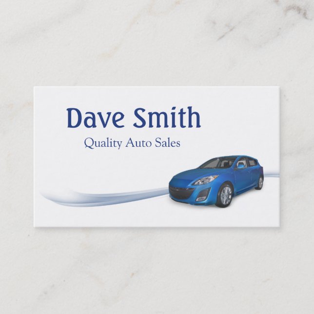 Used Car Dealer and Service Business Card (Front)