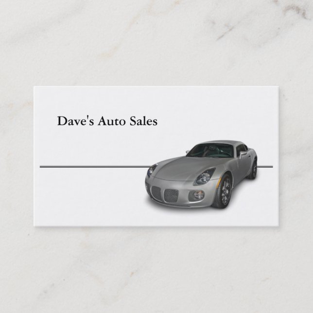 Used Car Dealer Business Card (Front)