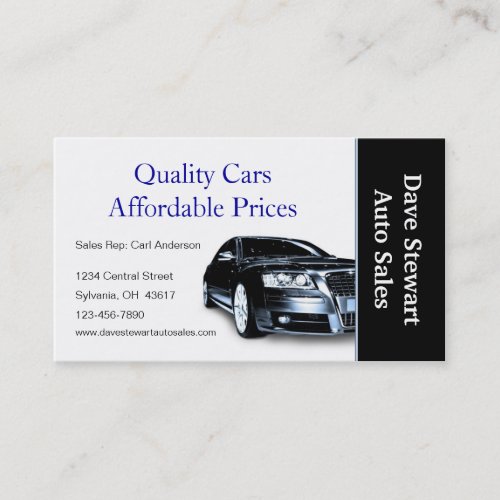 Used Car Dealer Business Card