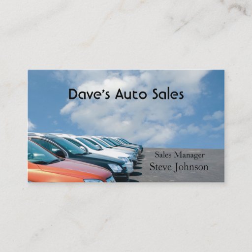 Customizable Used Car Dealer Business Cards