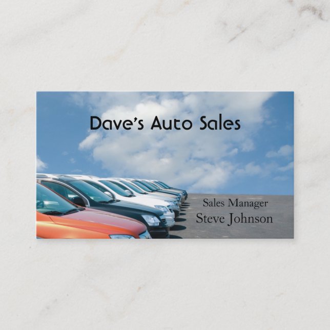 Used Car Dealer Business Card (Front)
