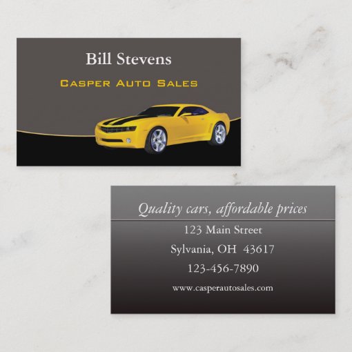 Used Car Dealer Business Card | Zazzle