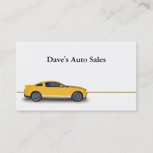 Customizable Used Car Dealer Business Card