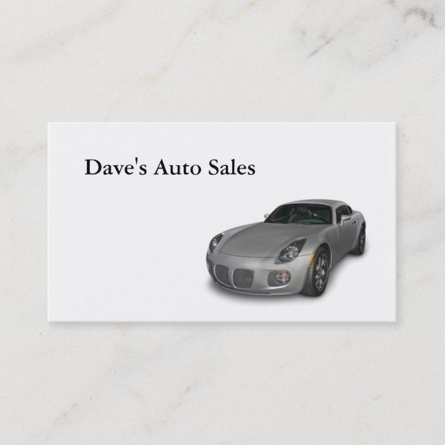 Used Car Dealer Business Card (Front)