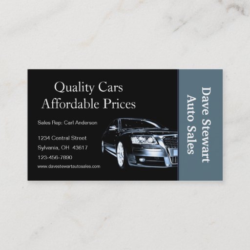 Customizable Used Car Dealer Business Card Template