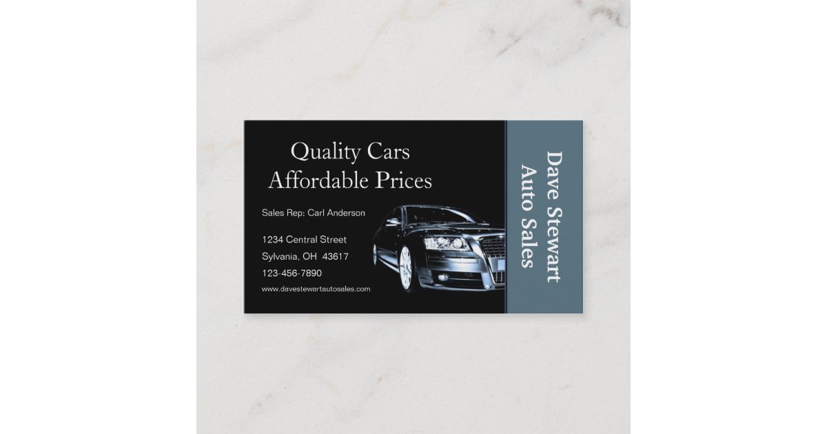 Used Car Dealer Business Card Zazzle