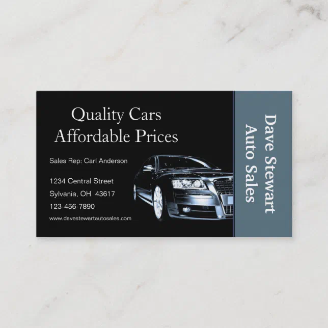 Used Car Dealer Business Card | Zazzle