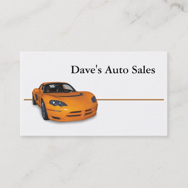 Used Car Dealer Business Card (Front)