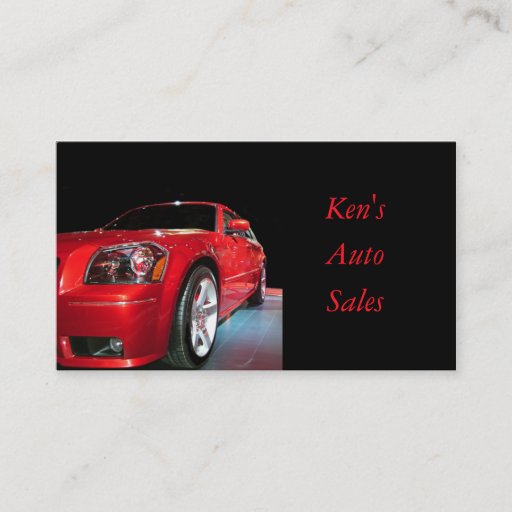Customizable Used Car Dealer Business Card
