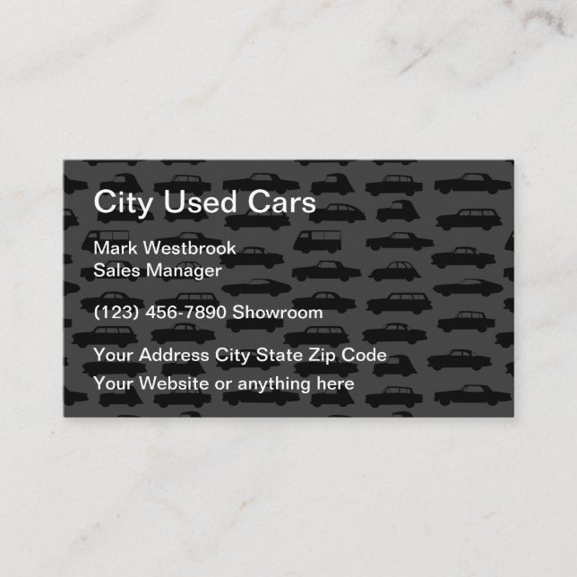 Used Car Dealer Business Card Template (Front)