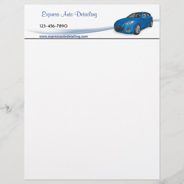 Used Car Dealership Letterhead (Front)