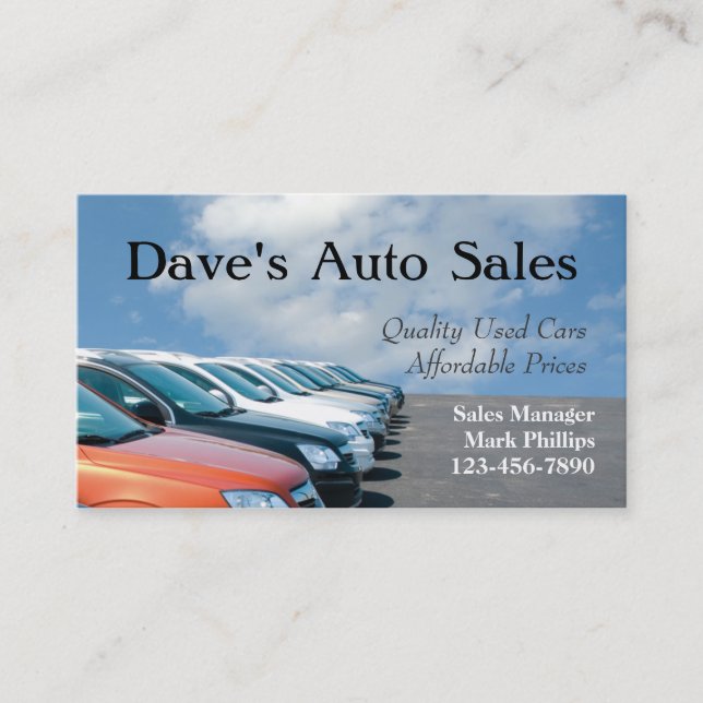 Used Car Salesman Business Card (Front)