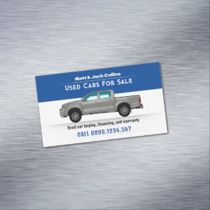 Used Cars For Sales Parts Services Business Card Magnet