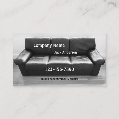 Used Furniture Upholstery Repair Business Card