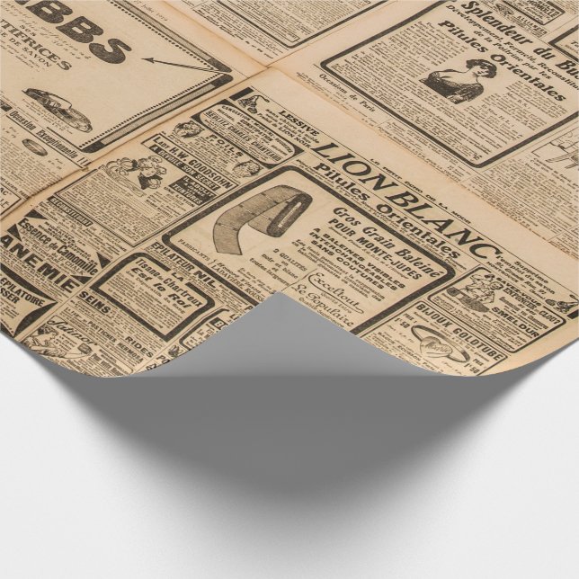 Used paper background. Old newspaper page with vin | Zazzle