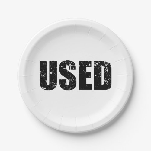 USED PAPER PLATES