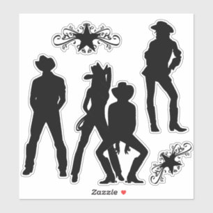 Used to Be a Line Dance Funky Cowboy Sticker