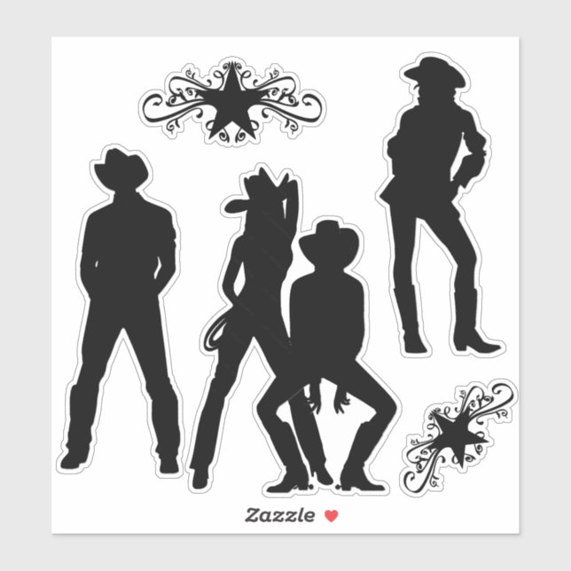 Used to Be a Line Dance Funky Cowboy Sticker (Sheet)