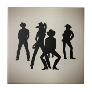 Used to Be a Line Dance Western Ceramic Tile