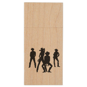 Used to Be a Line Dance Wood Flash Drive