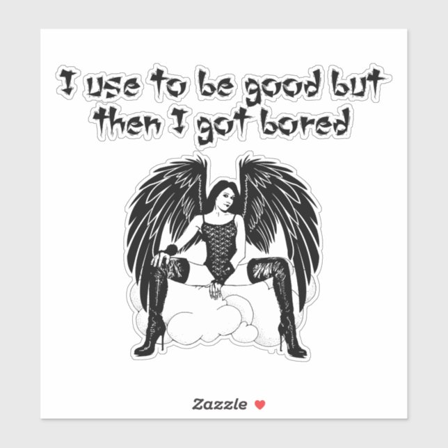  Used to be good bad Angel Original Art  Sticker (Sheet)