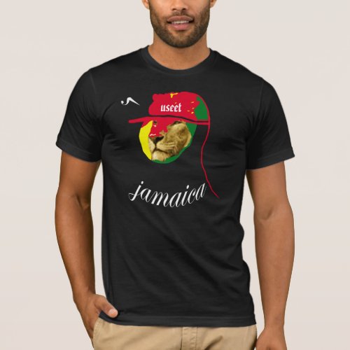Useet Jamaica Lionhead Black T_shirt