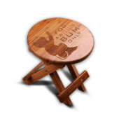 Useful Engraved Foldable Toddlers Bamboo Stool (Top)