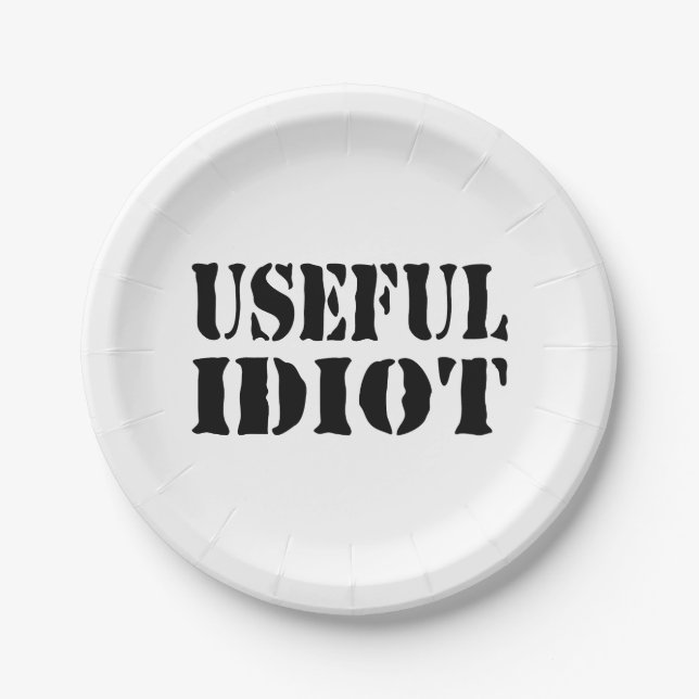 USEFUL IDIOT PAPER PLATES (Front)