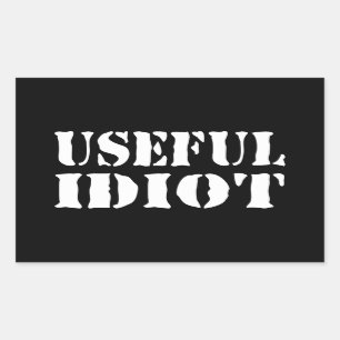 USEFUL IDIOT RECTANGULAR STICKER