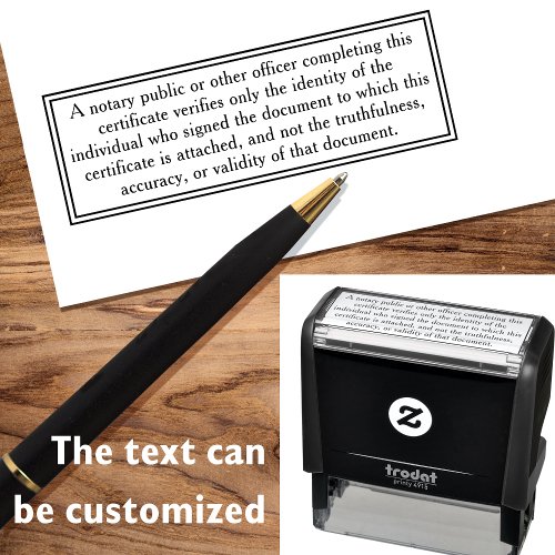 Useful Notary Public Disclaimer Custom Information Self_inking Stamp