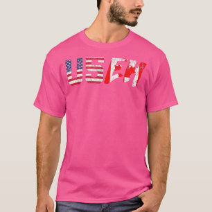 Useh America Canada Flag American Canadian T-Shirt