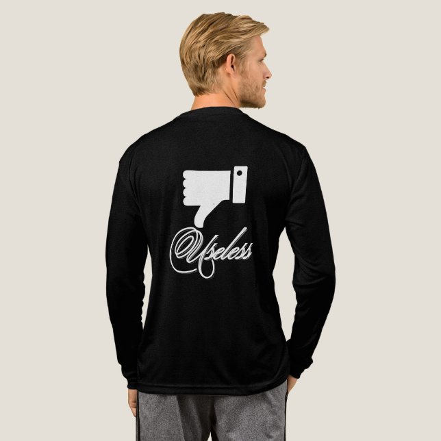 Useless Script Art Tri-Blend Shirt (Full Back)