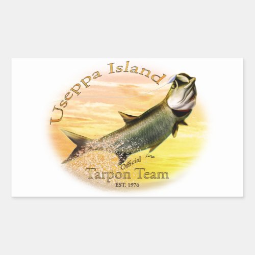 Useppa Island Tarpon Team Products Rectangular Sticker