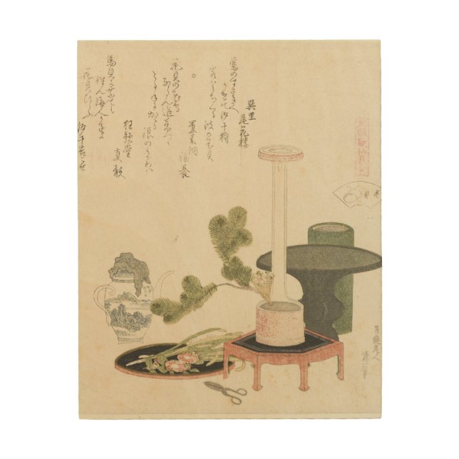 User A Comparison of Genroku Poems and Shells  Wood Wall Art (Front)