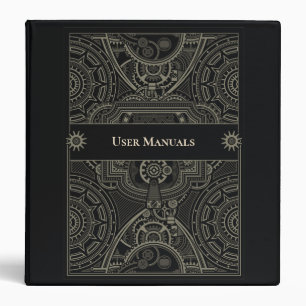 User Manuals Tech-Steampunk Style 3 Ring Binder