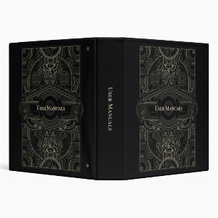 User Manuals Tech-Steampunk Style 3 Ring Binder
