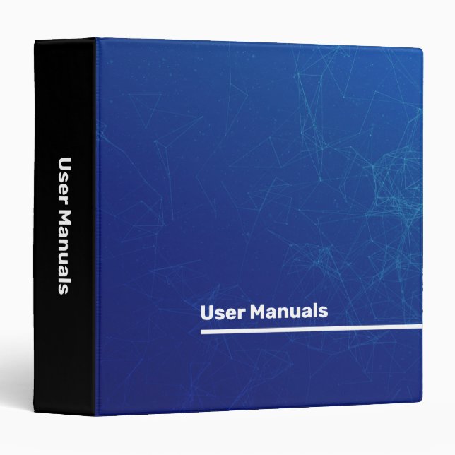 User Manuals Technology Style 3 Ring Binder (Front/Spine)