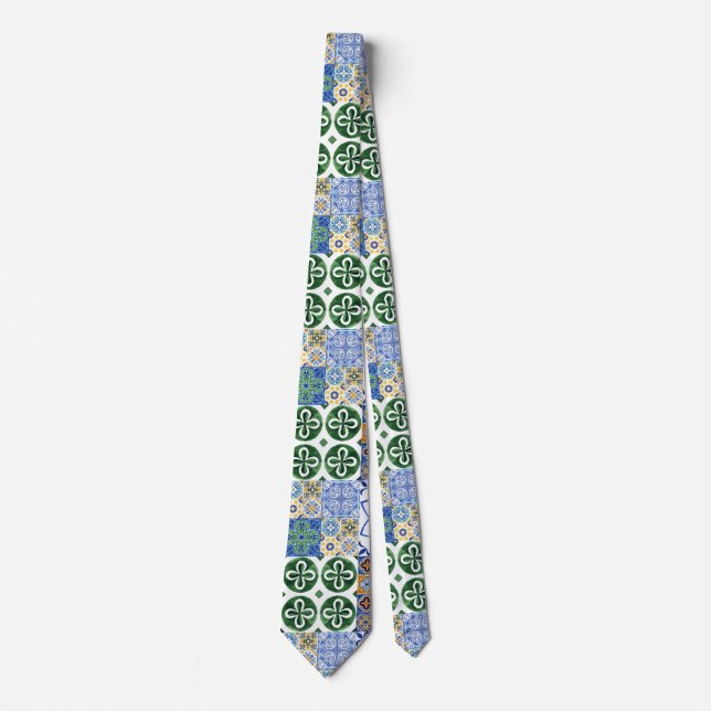 User Neck Tie Portuguese tiles (Front)