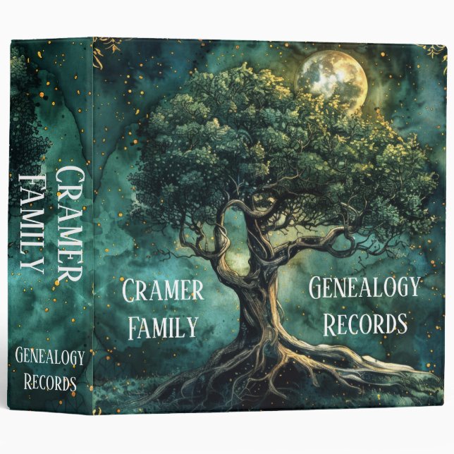  [User's Family Name] Genealogy Records 3 Ring Binder (Front/Spine)